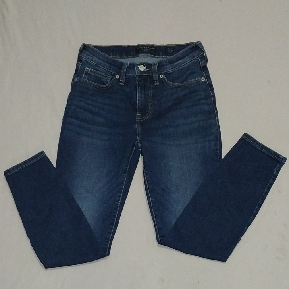 Lucky Brand Blue Midrise Super Skinny Ava Jeans 2/26 Ankle